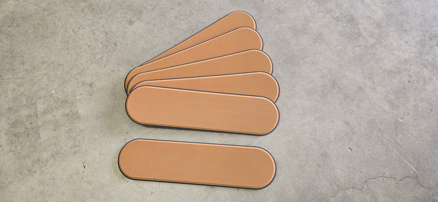 Gunwale Pad 6-Pack Teak Over Steel Grey